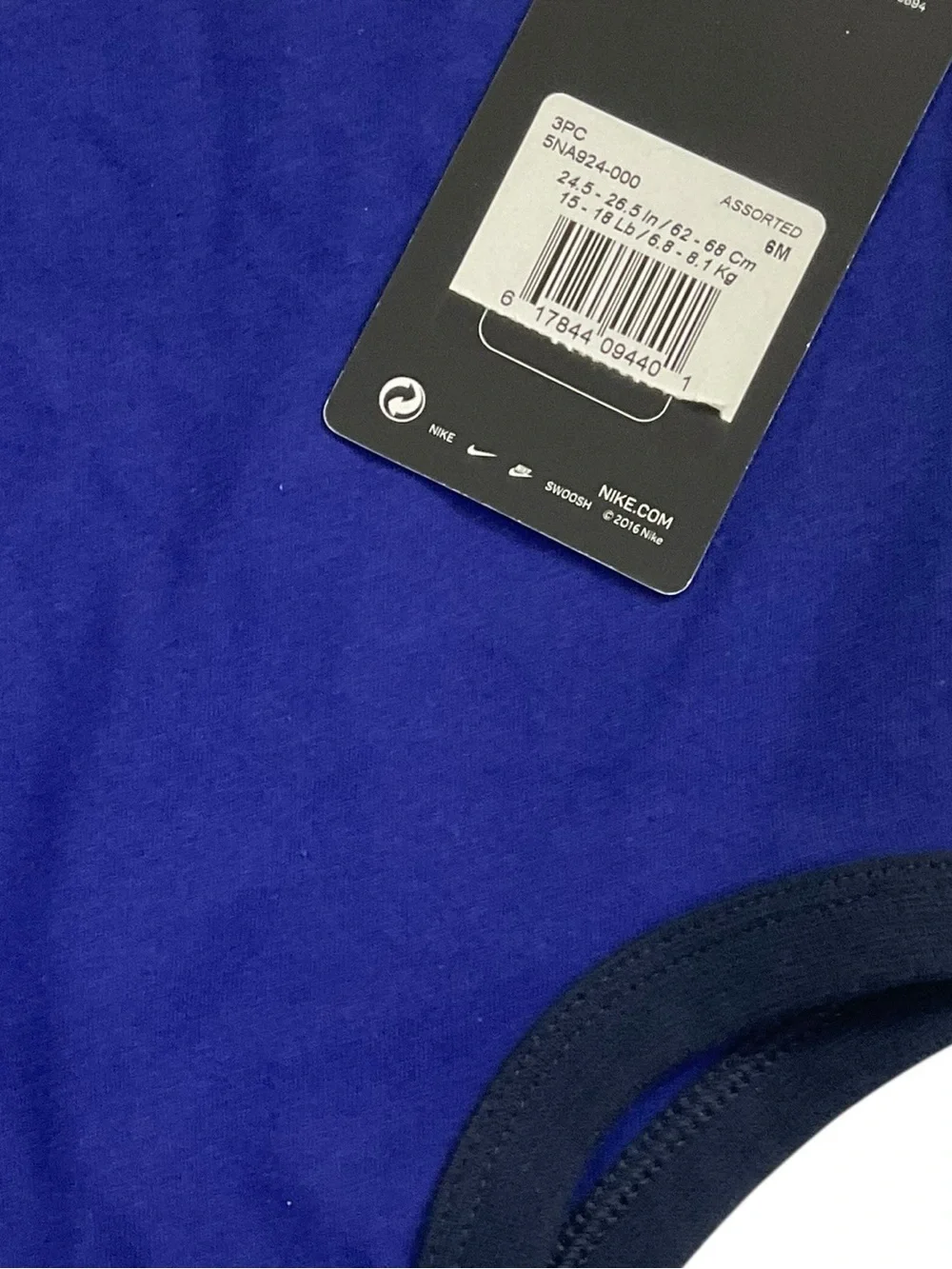 Nike Just Do It Baby Bodysuit Onesie Blue Red 6M NWT
